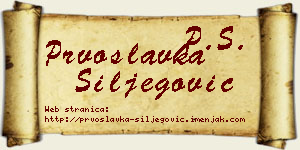 Prvoslavka Šiljegović vizit kartica